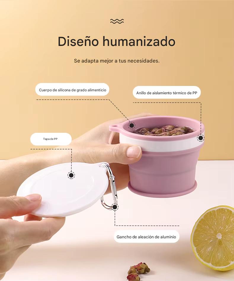 Vaso de Café Plegable de Silicona RIBUS MOKA | Portátil y Ecológico