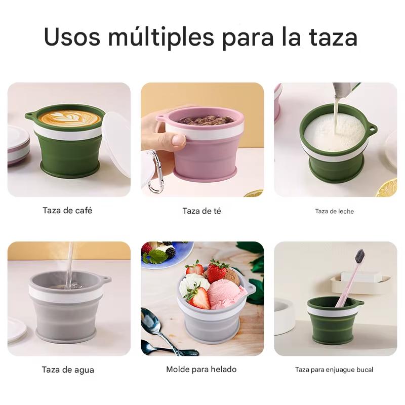 Vaso de Café Plegable de Silicona RIBUS MOKA | Portátil y Ecológico
